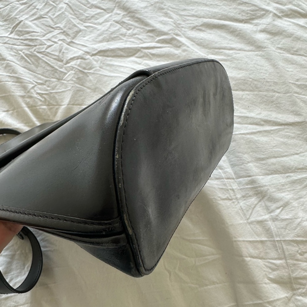 Longchamp black leather vintage Roseau shoulder bag crossbody - Picture 8 of 8